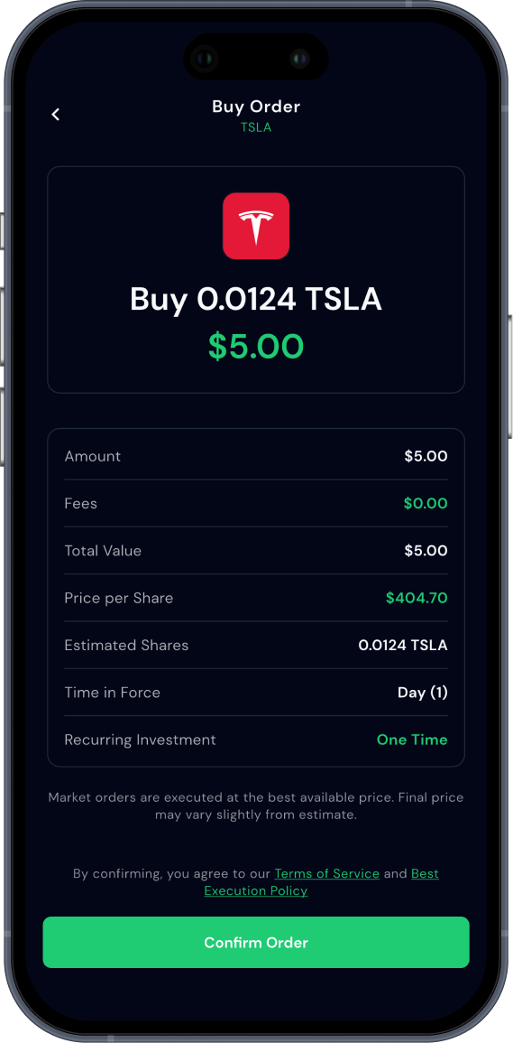 Buy Tesla - Zero Commission
